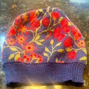 TEY-ART 100% alpaca  Floral Knit Hat/Beanie🌺NWTs